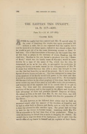 The Eastern Tsin Dynasty. (A. D. 317-420) ... - Chapter XIII