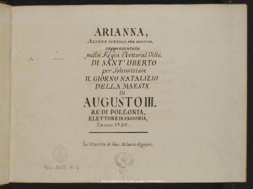 Arianna - Mus.2455-F-4 : MenR 143