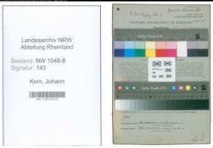 Entnazifizierung Johann Korn , geb. 05.01.1895 (Werkzeugmacher)
