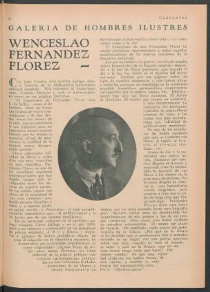 Galería de hombres ilustres : Wenceslao Fernández Florez
