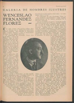 Galería de hombres ilustres : Wenceslao Fernández Florez