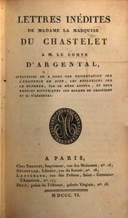 Lettres inedites