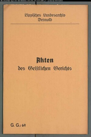 Hans Hermann Lüdeking in Alverdissen gegen Anna Margareta Krömker aus Alverdissen, Magd bei Kammerrat Schröder, wegen einem erhobenen Einsproch der Krömker. Abgewiesen. Lüdekings Bruder Arend war mit der Witwe des Berent Klemme in Alverdissen verlobt