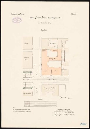 Polizeidienstgebäude, Wiesbaden: Lageplan 1:400
