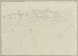 Der Blick auf Trevi im Tal Umbriens