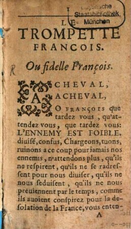 Le trompette françois