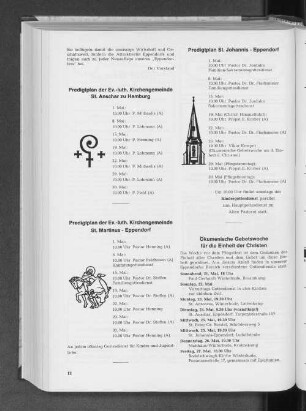 Predigtplan St. Johannis - Eppendorf