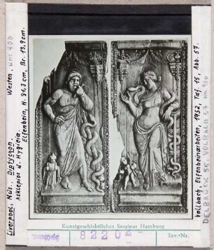 Liverpool, Museum: Asklepios und Hyieia, Diptychon