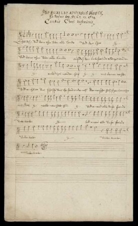 Cantus Chori Inferioris (Erhebe sich Gott)
