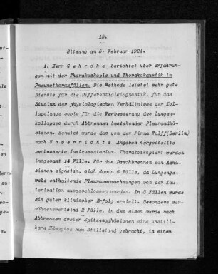 Sitzung am 5. Februar 1924.