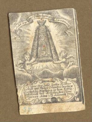 ;leines Andachtsbild mit Reliquiar der Heiligen Hostie aus der H (kleines Andachtsbild)