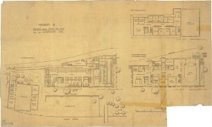 Fischer, Theodor; Kiel; Studentenheim Seeburg - Grundriss UG, Grundriss EG, Grundriss DG