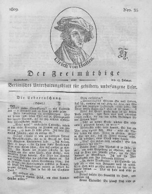 Nro. 35., Sonnabend, den 18. Februar 1809