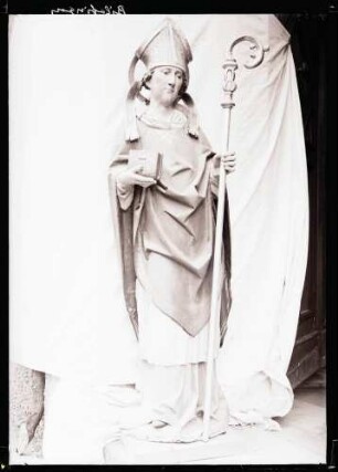 Pfarrkirche; Holzplastik, Heiliger Eberhard, Ende des 15. Jahrhunderts