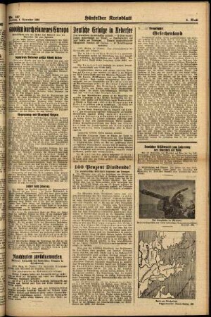 Zweite Ausgabe vom Freitag, den 01. November 1940.