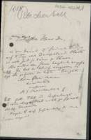 Brief von Heinrich Gustav Reichenbach an Unbekannt