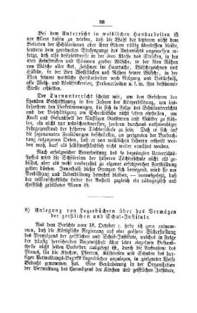 Anlegung von Lagerbüchern über das Vermögen der geistlichen und Schul-Institute : [IV. Elementarschulwesen]