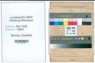 Entnazifizierung Charlotte Behnke , geb. 30.03.1905 (Lehrerin)