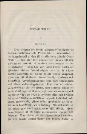 I. Hans Lif.
