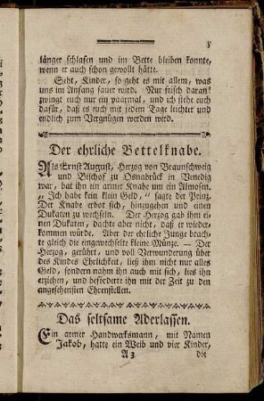 Das seltsame Aderlassen