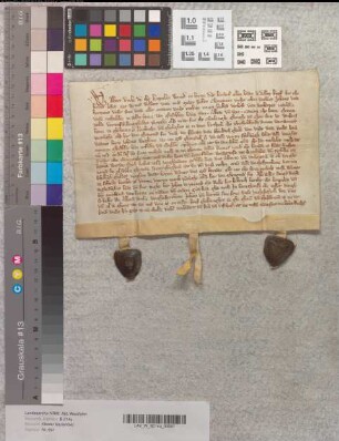 Albert Vinke zu Kappelen, Knappe, verkauft dem Kloster Marienfeld Renten aus dem Hofe Borchusen / Borthusen im Kirchspiel Borcholthusen. Zeugen: Propst Johann zu Rulle, Kirchherr Helmich zu Kappelen, Ritter Everhard von Horne.