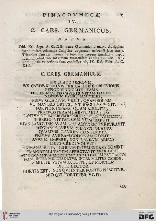 IV: C. Caes. Germanicus