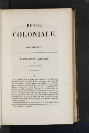 L'immigration africaine