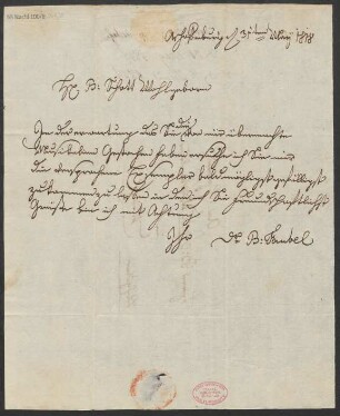 Brief an B. Schott's Söhne : 31.05.1818