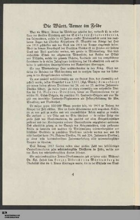 Die Württembergische Armee im Felde