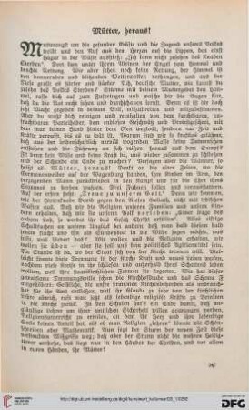 33: Mütter, heraus!