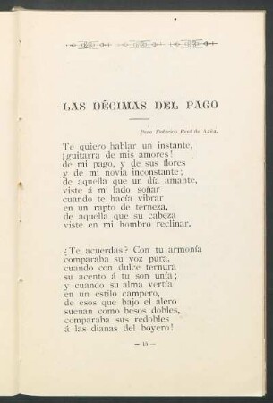 Las décimas del pago : Para frederico Real de Azúa.