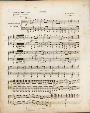 Variations brillantes, pour le piano à quatre mains : sur les motifs de l'opéra Lucie de Lamermoor de Donizetti ; opera 78
