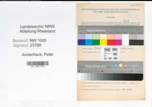 Entnazifizierung Peter Jurascheck, geb. 07.11.1902 (Bueroangest.)