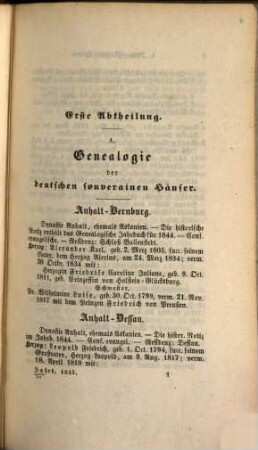 Genealogisches Jahrbuch des deutschen Adels : für ... 2. 1845