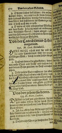 Von der Catechismus-Lehre insgemein. - Von den zehen Geboten.