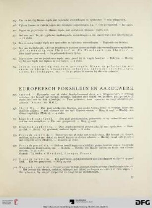 Europeesch porselein en aardewerk (Nr. 735-746)