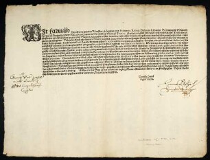 Urkunde Ferdinand I., Römischer König, Wien 2.12.1550
