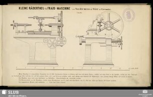 Kleine Rädertheil- & Frais-Maschine : 1/10 n. Gr.