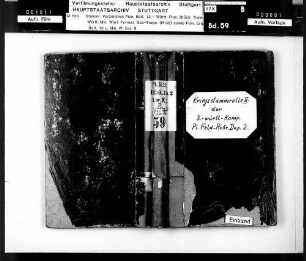 Kriegsstammrolle der 3. Württ. Kompanie des Pionier-Feldrekrutendepots Nr. 2