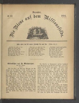 N° 12. Dezember. 1894