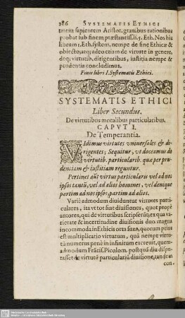 Liber Secundus. De virtutibus moralibus particularibus