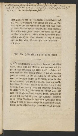 XII. Verhältniß zu den Menschen.