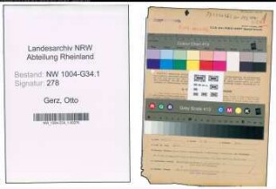 Entnazifizierung Otto Gerz , geb. 26.10.1890 (Facharzt)