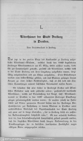 Alterthümer der Stadt Freiberg in Dresden