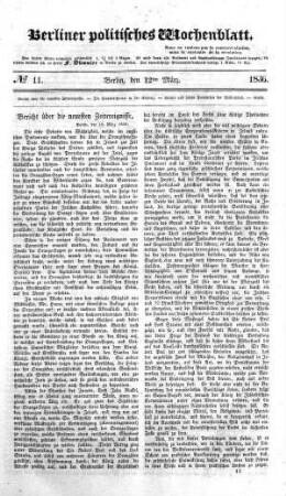 No 11, 12. März 1836