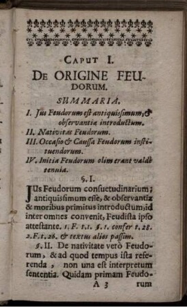 Caput I. De Origine Feudorum