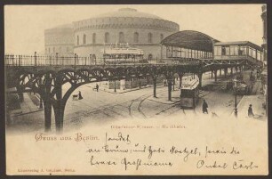 Ansichtskarte Hochbahnstation Gitschiner Straße, Ecke Prinzenstraße