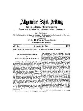 Das Gymnasialwesen in Serbien