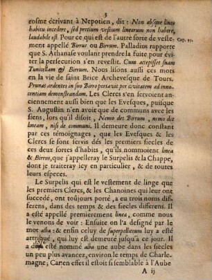 ... Reflexion Svr Les Antiqvitez Des Chanoines, Dixième Reflexion. De l'habit des Chanoines