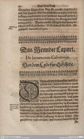 Das Neundte Capitel. De Juramento Calumniae. Von dem Eydt für Befehrde.